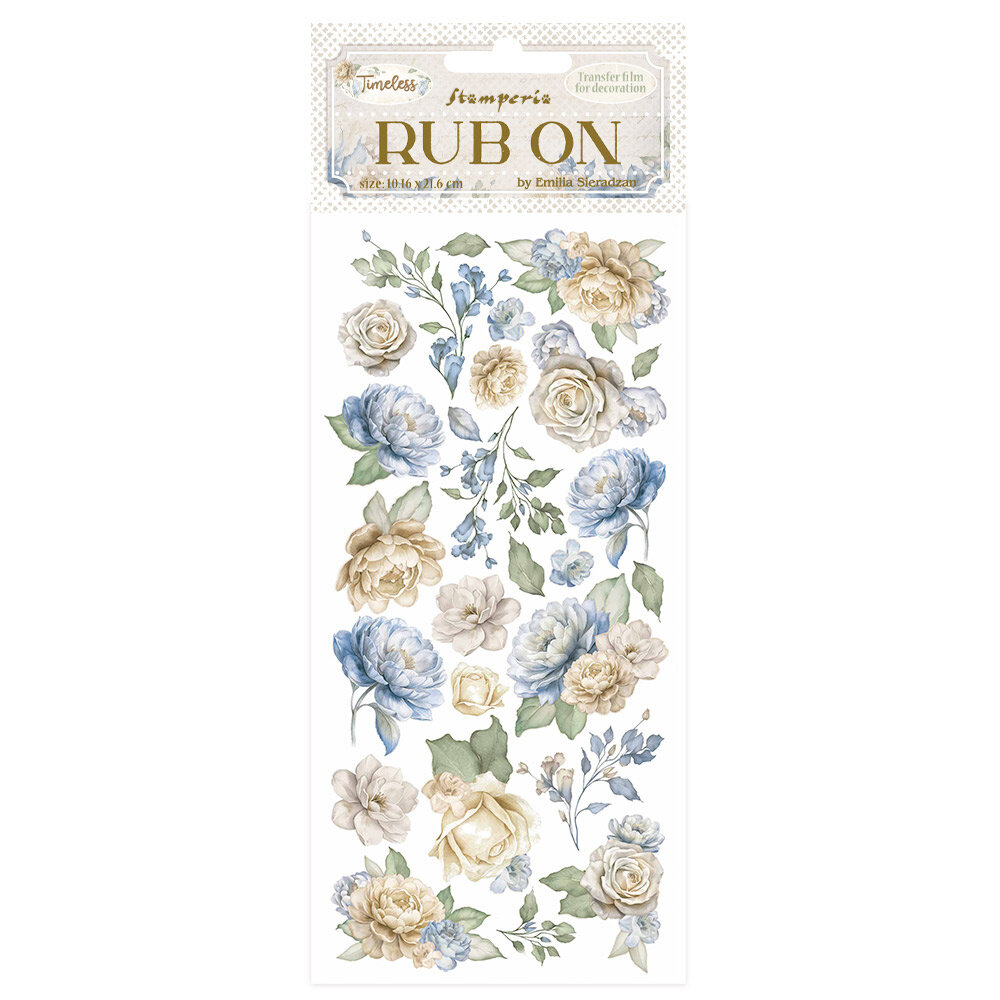 Stamperia Timeless Rub-On 4x8,5 Inch Flowers (DFLRB160) Stamperia Timeless Rub-On 4x8,5 Inch Flowers (DFLRB160)