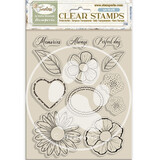 Stamperia Timeless Clear Stamps Flowers and Hearts (WTK221)
