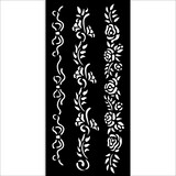 Stamperia Timeless Thick Stencil 12x25cm 3 Borders (KSTDL118)
