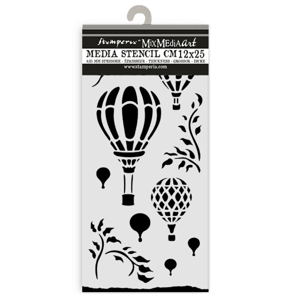 Stamperia Timeless Thick Stencil 12x25cm Air Balloons (KSTDL119) Stamperia Timeless Thick Stencil 12x25cm Air Balloons (KSTDL119)