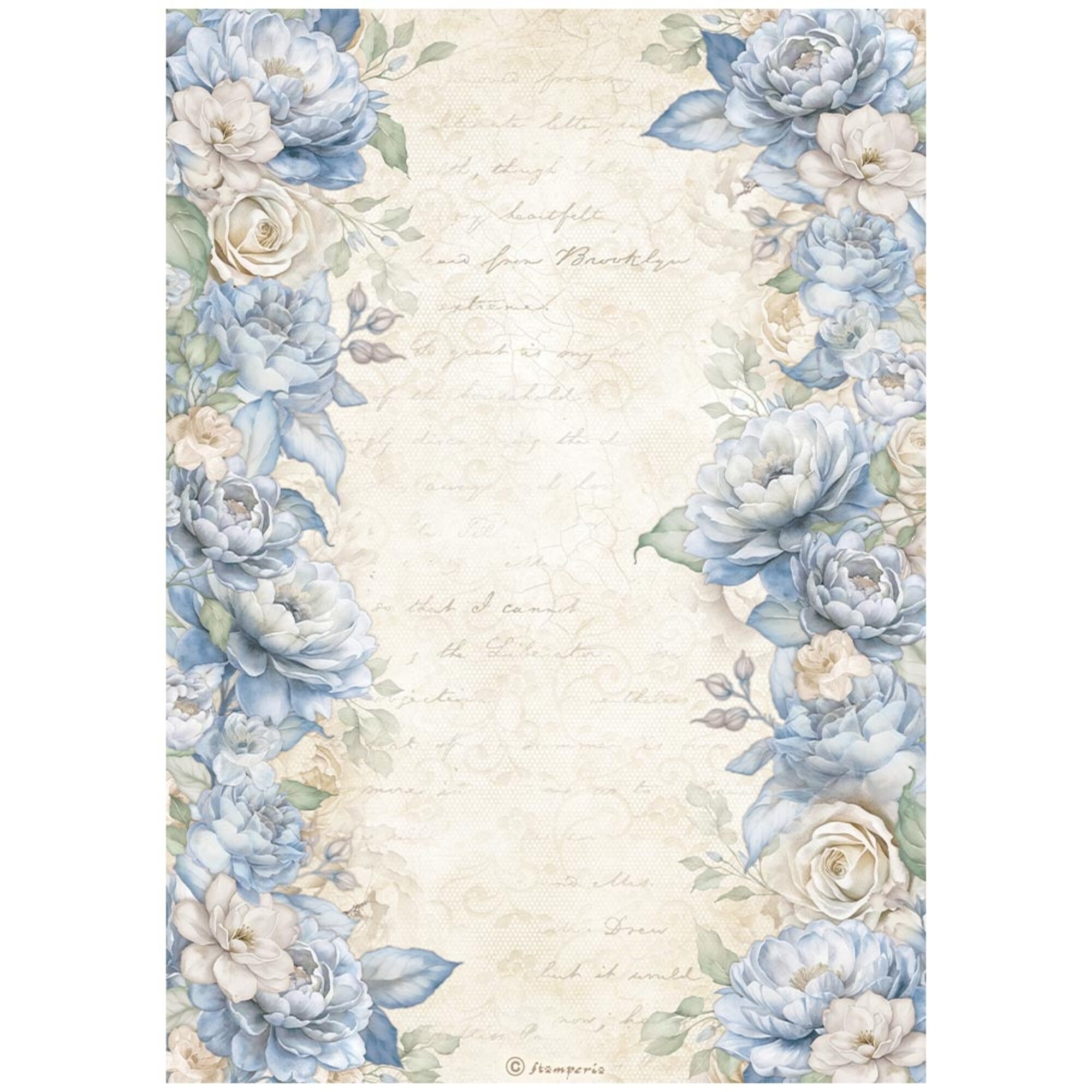 Stamperia Timeless A4 Rice Paper Floral Borders (DFSA41030) - Paperpads.nl