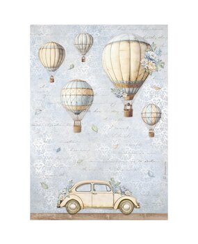 Stamperia Timeless A4 Rice Paper Air Balloons (DFSA41033)