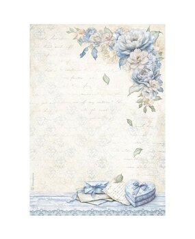 Stamperia Timeless A4 Rice Paper Heart Box (DFSA41034)