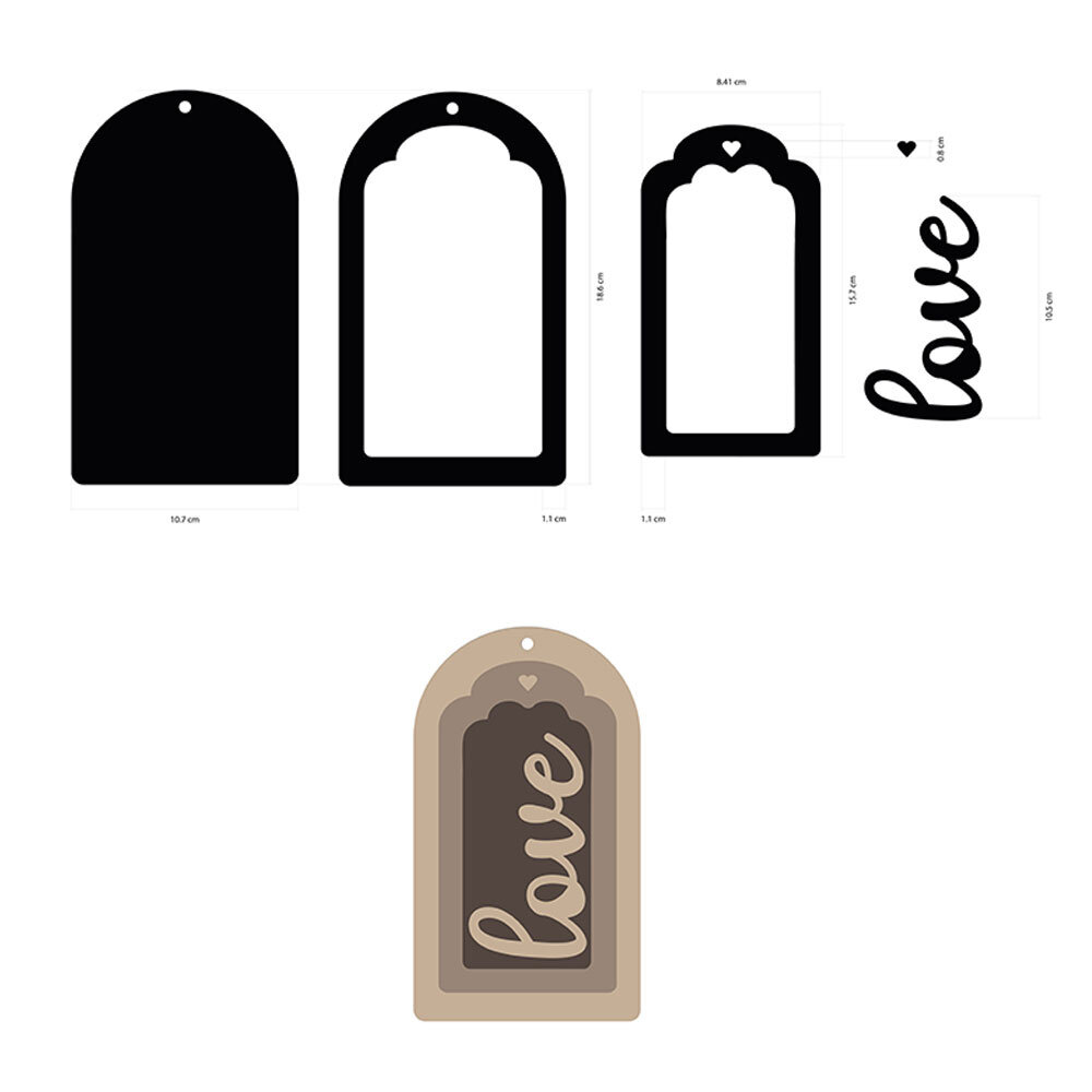 Stamperia Timeless MDF Crafty Shapes Blanks Tag (KLSM54) Stamperia Timeless MDF Crafty Shapes Blanks Tag (KLSM54)