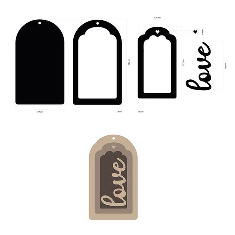 Stamperia Timeless MDF Crafty Shapes Blanks Tag (KLSM54) Stamperia Timeless MDF Crafty Shapes Blanks Tag (KLSM54)