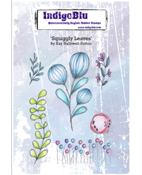 IndigoBlu Squiggly Leaves A6 Rubber Stamps (IND0913) IndigoBlu Squiggly Leaves A6 Rubber Stamps (IND0913)