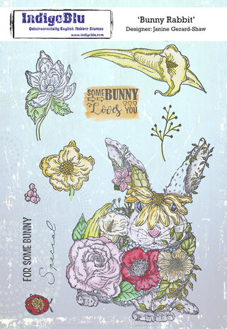 IndigoBlu Bunny Rabbit A5 Rubber Stamps (IND0800)