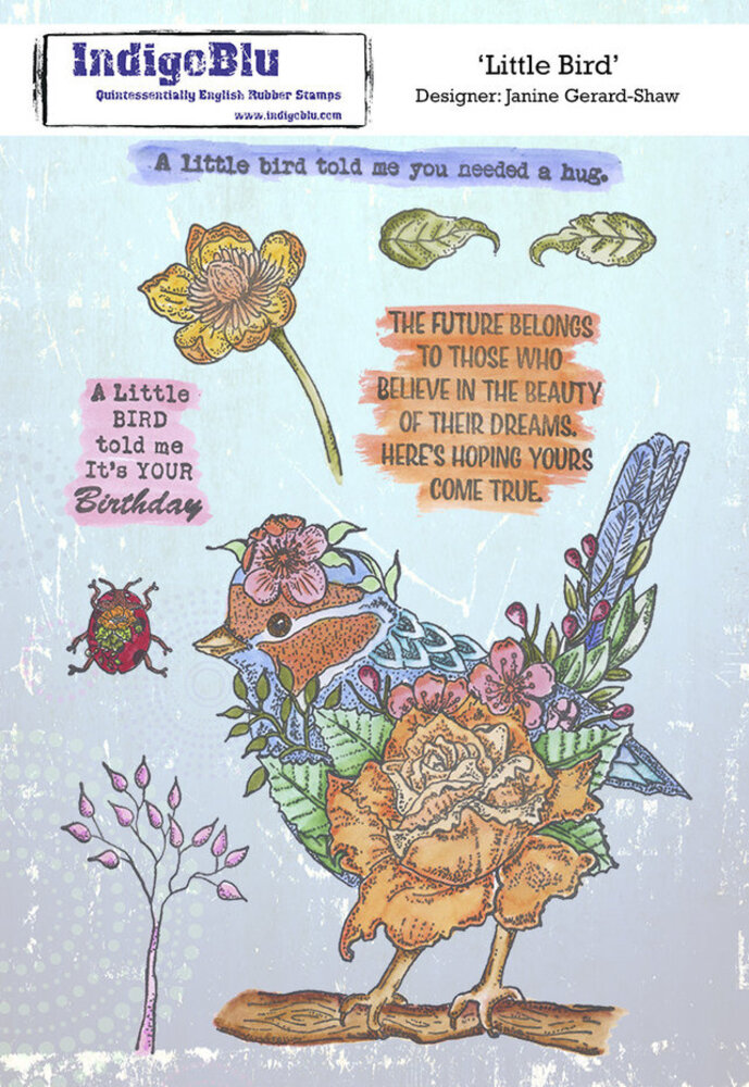 IndigoBlu Little Birdie A5 Rubber Stamps (IND0799) IndigoBlu Little Birdie A5 Rubber Stamps (IND0799)