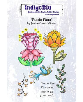 IndigoBlu Faerie Flora A6 Rubber Stamps (IND0731)
