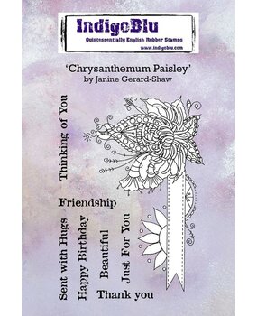 IndigoBlu Chrysanthemum Paisley Rubber Stamps (IND0705)