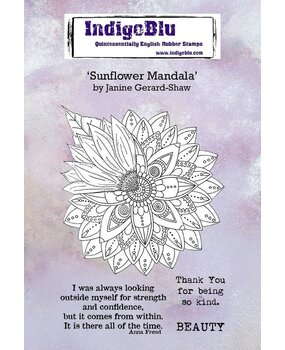 IndigoBlu Sunflower Mandala A6 Rubber Stamps (IND0706)