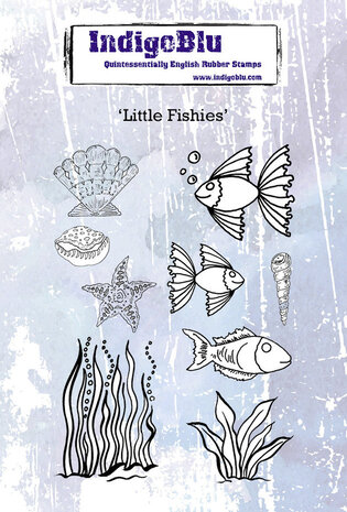 IndigoBlu Little Fishies A6 Rubber Stamps (IND0625) IndigoBlu Little Fishies A6 Rubber Stamps (IND0625)