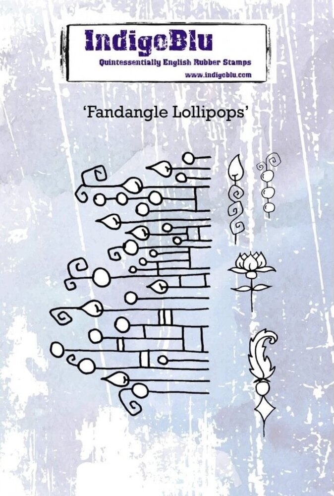IndigoBlu Fandangle Lollipops A6 Rubber Stamp (IND0606) IndigoBlu Fandangle Lollipops A6 Rubber Stamp (IND0606)