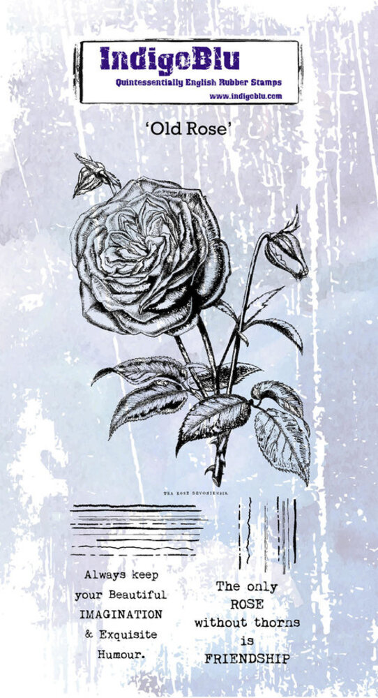 IndigoBlu Old Rose Rubber Stamp (IND0599)