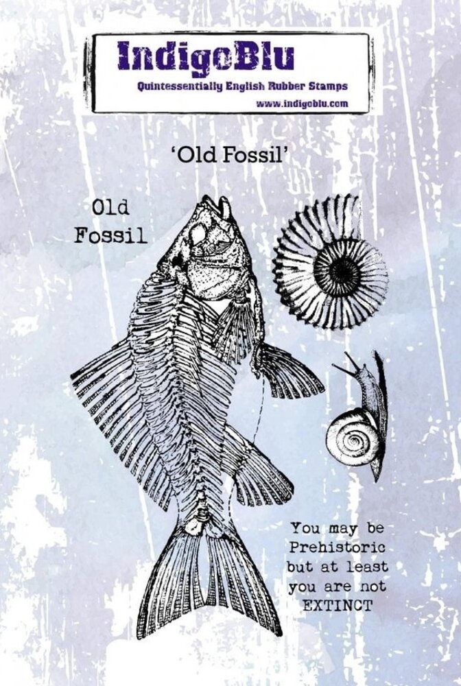 IndigoBlu Old Fossil A6 Rubber Stamp (IND0595) IndigoBlu Old Fossil A6 Rubber Stamp (IND0595)