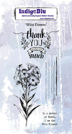 IndigoBlu Wild Flower Rubber Stamp (IND0598)