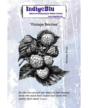 IndigoBlu Vintage Berries A6 Rubber Stamp (IND0578)