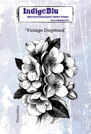 IndigoBlu Vintage Dogwood A6 Rubber Stamp (IND0588)