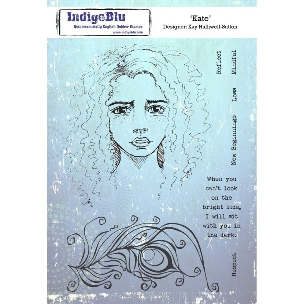 IndigoBlu Kate A5 Rubber Stamp (IND0564)