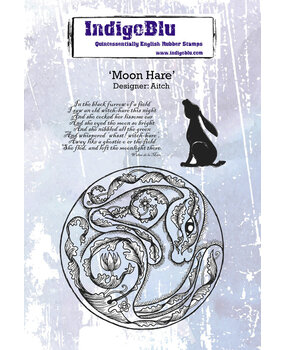 IndigoBlu Moon Hare A6 Rubber Stamp (IND0542) IndigoBlu Moon Hare A6 Rubber Stamp (IND0542)