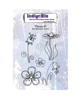 IndigoBlu Fleurs II A6 Rubber Stamp (IND0507) IndigoBlu Fleurs II A6 Rubber Stamp (IND0507)