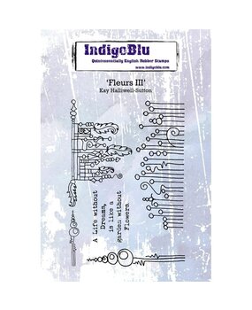 IndigoBlu Fleurs III A6 Rubber Stamp (IND0508) IndigoBlu Fleurs III A6 Rubber Stamp (IND0508)