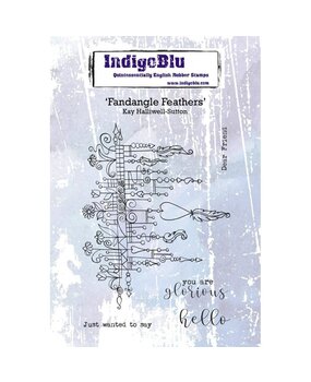 IndigoBlu Fandangle Feathers A6 Rubber Stamp (IND0510PC) IndigoBlu Fandangle Feathers A6 Rubber Stamp (IND0510PC)