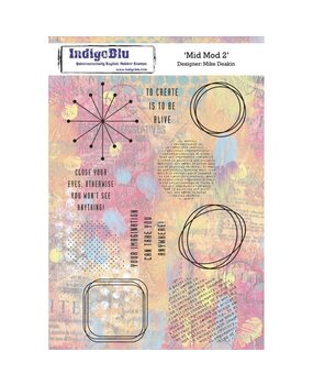 IndigoBlu Mid Mot 2 A5 Rubber Stamp (IND0524) IndigoBlu Mid Mot 2 A5 Rubber Stamp (IND0524)
