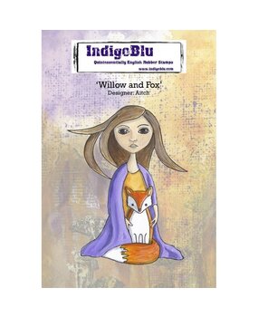 IndigoBlu Willow and Fox A6 Rubber Stamp (IND0470) IndigoBlu Willow and Fox A6 Rubber Stamp (IND0470)