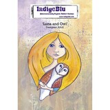 IndigoBlu Luna and Owl A6 Rubber Stamp (IND0468)