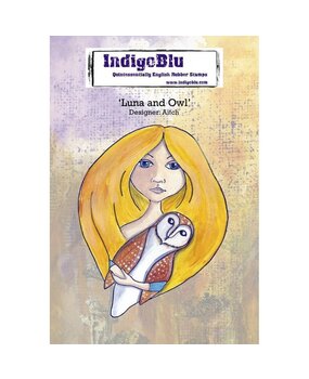 IndigoBlu Luna and Owl A6 Rubber Stamp (IND0468) IndigoBlu Luna and Owl A6 Rubber Stamp (IND0468)