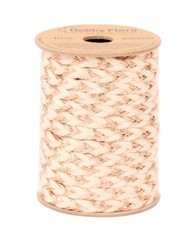 Hobby Flora Gevlochten Lint Cream (3210645)