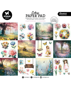 Studio Light Fluttering Flowers 8x8 Inch Collage Paper Pad (SL-ES-CPP375) Studio Light Fluttering Flowers 8x8 Inch Collage Paper Pad (SL-ES-CPP375)