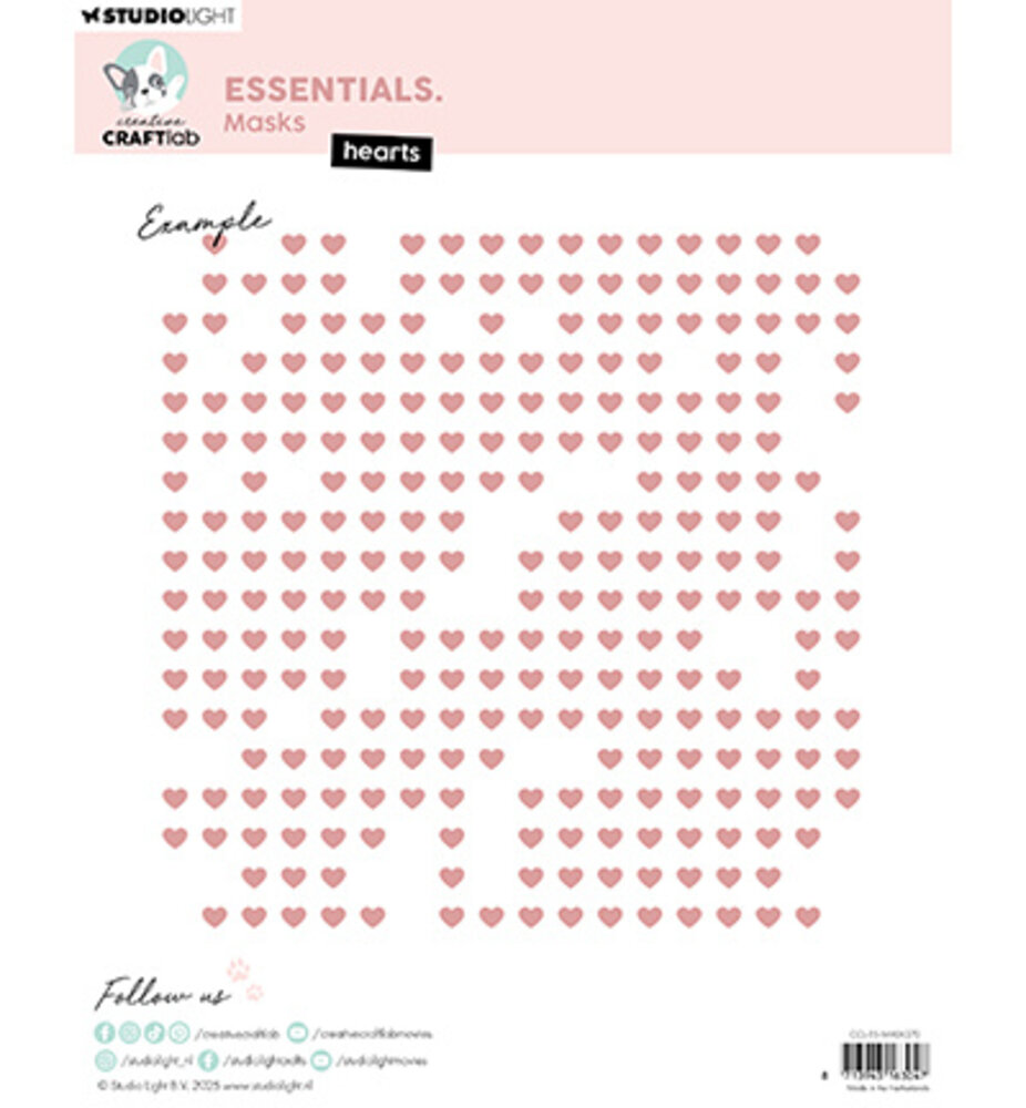 Creative Craftlab Essentials Hearts Masking Stencil (CCL-ES-MASK370) Creative Craftlab Essentials Hearts Masking Stencil (CCL-ES-MASK370)