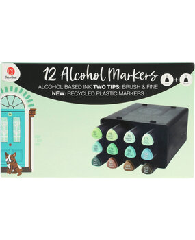 DécoTime 12 Alcohol Markers Spectrum Green (3005439)