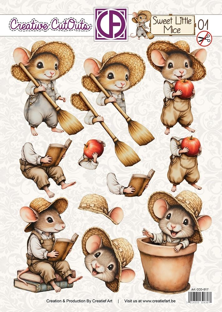 Creatief Art Sweet Little Mice 01 Stansvel (CCO-017) Creatief Art Sweet Little Mice 01 Stansvel (CCO-017)