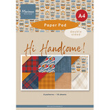 Marianne Design Hi Handsome! A4 Pretty Papers Bloc (PK9208)