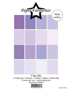 Paper Favourites Lilac Sky Solid Colours A5 Paper Pad (PFSS961) Paper Favourites Lilac Sky Solid Colours A5 Paper Pad (PFSS961)