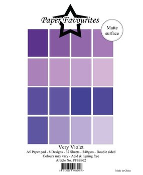 Paper Favourites Very Violet Solid Colours A5 Paper Pad (PFSS962) Paper Favourites Very Violet Solid Colours A5 Paper Pad (PFSS962)