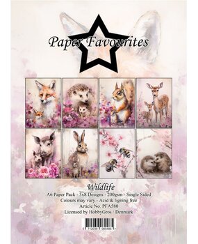 Paper Favourites Wildlife A6 Paper Pad (PFA580) Paper Favourites Wildlife A6 Paper Pad (PFA580)