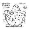 Woodware Gnome Friends Clear Stamp (FRS086) (OUTLET) Woodware Gnome Friends Clear Stamp (FRS086) (OUTLET)