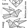 Woodware Paper Birds Clear Stamp (FRS763) (OUTLET) Woodware Paper Birds Clear Stamp (FRS763) (OUTLET)
