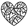 Woodware Heart Window Stencil (FRST048) (OUTLET) Woodware Heart Window Stencil (FRST048) (OUTLET)