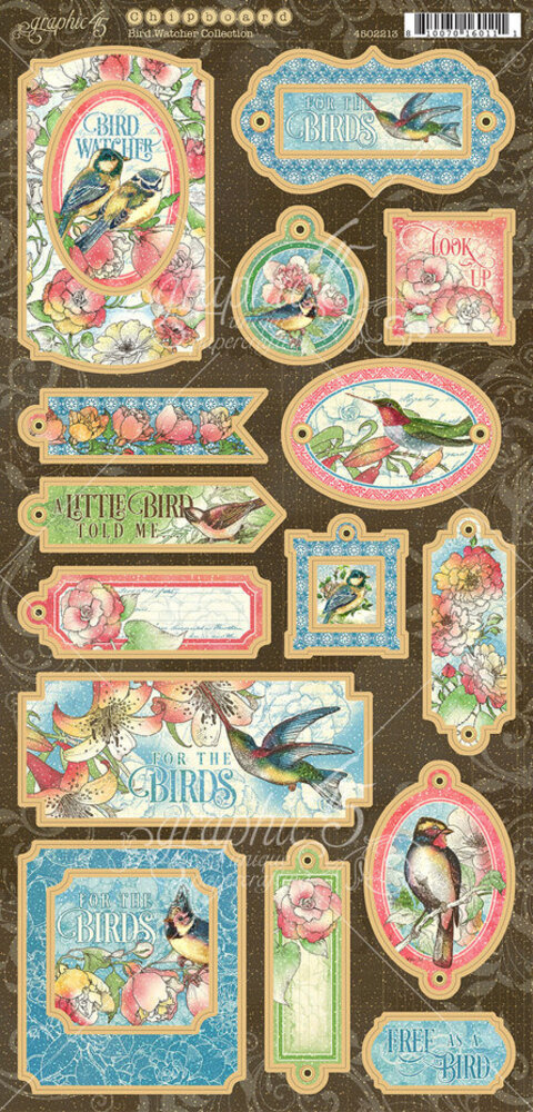Graphic 45 Bird Watcher Chipboard (4502213)