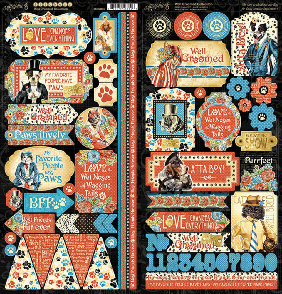 Graphic 45 Well Groomed Stickers (4502269) Graphic 45 Well Groomed Stickers (4502269)