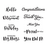 Spellbinders Simple Sentiments Clear Stamp (STP-054) (OUTLET) Spellbinders Simple Sentiments Clear Stamp (STP-054) (OUTLET)