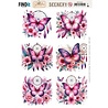 Berrie's Beauties Pink Butterflies Scenery Push Out Square (BBSC10094) Berrie's Beauties Pink Butterflies Scenery Push Out Square (BBSC10094)