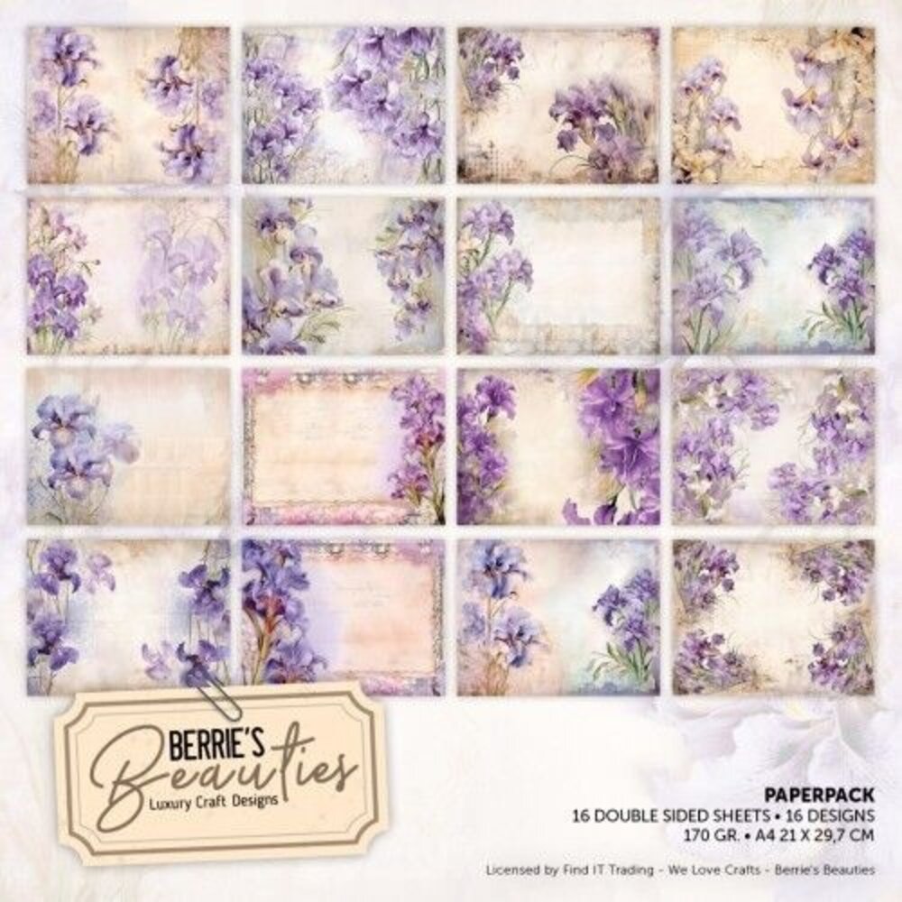 Berrie's Beauties Purple Iris A4 Paper Pack (BBPPA410015) Berrie's Beauties Purple Iris A4 Paper Pack (BBPPA410015)