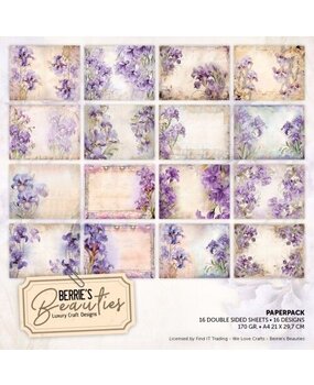 Berrie's Beauties Purple Iris A4 Paper Pack (BBPPA410015)