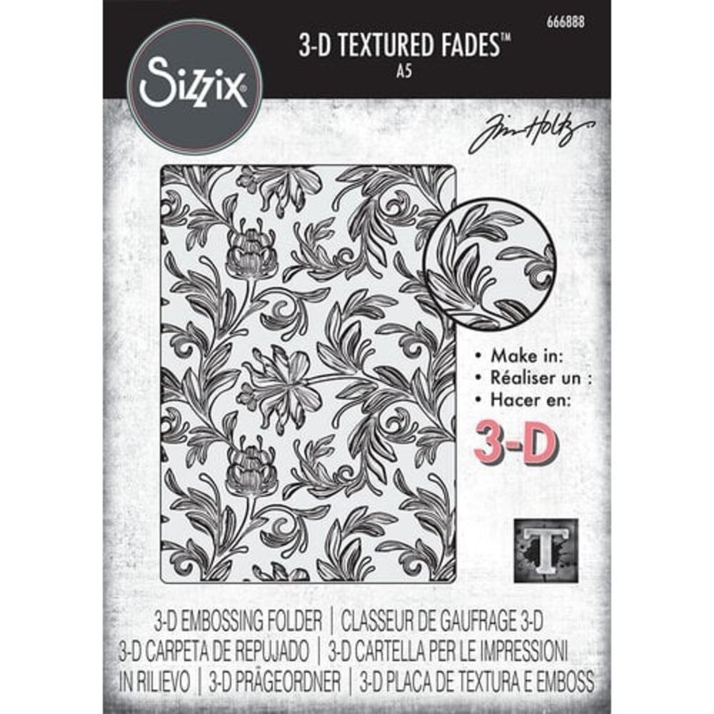 Sizzix 3D Texture Fades A5 Large Botanical (666888) Sizzix 3D Texture Fades A5 Large Botanical (666888)